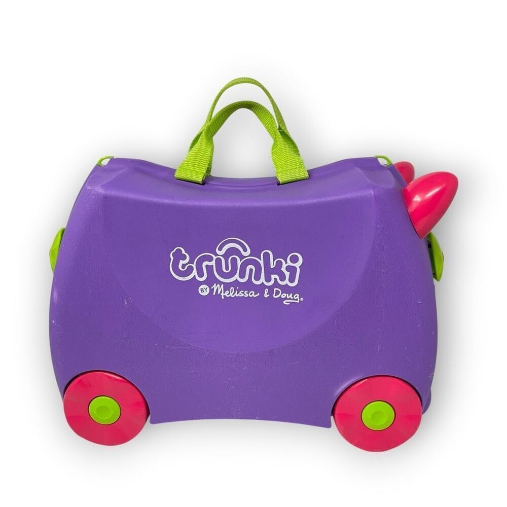 Trunki Ride On Kids Suitcase Purple Pink Green Melissa & Doug Luggage No Strap
